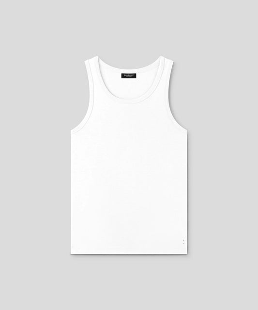 White plain black Tank top